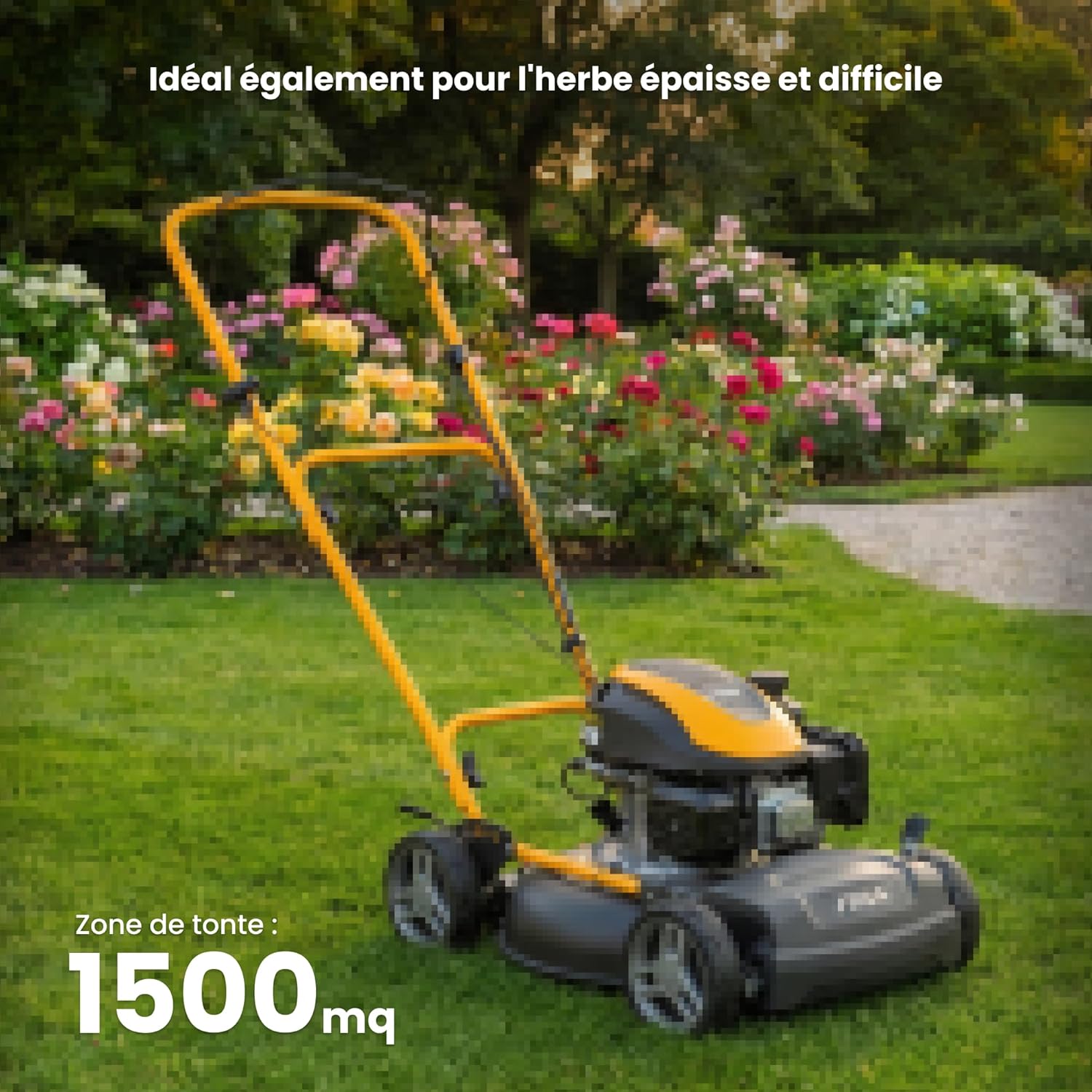STIGA - Multiclip 47 - 45 cm - moteur 123 cc, 5 hauteurs coupe, guidon ergonomique