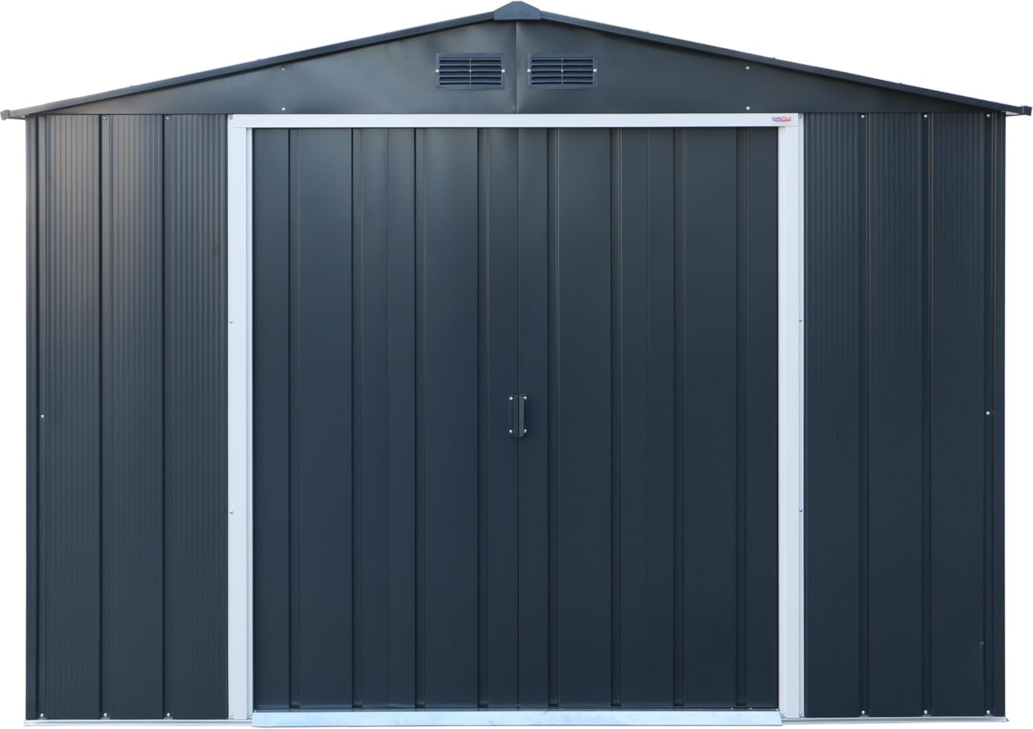 Duramax - ECO Abri de jardin métal 11,68m² toit renforcé anthracite 10x12