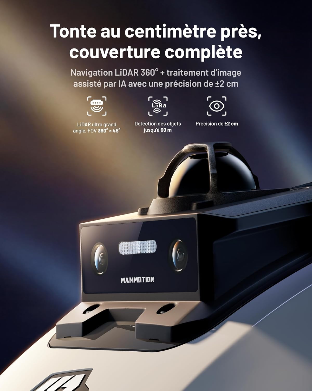 Mammotion - Yuka Mini 2 - 800 m² - navigation LiDAR, IA, DropMow, pente 45% - YUKA Mini 2 800
