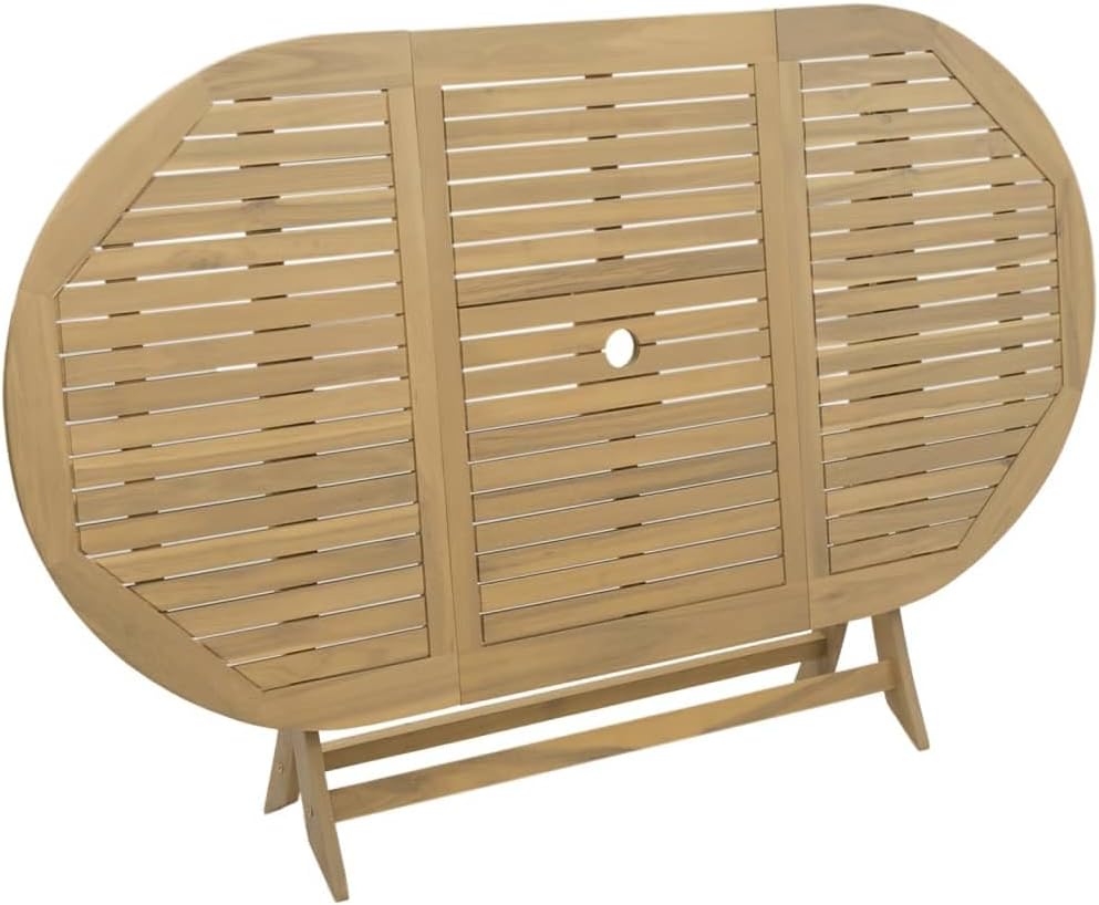 vidaXL - Table de jardin pliante, bois d'acacia, patio extérieur, moderne