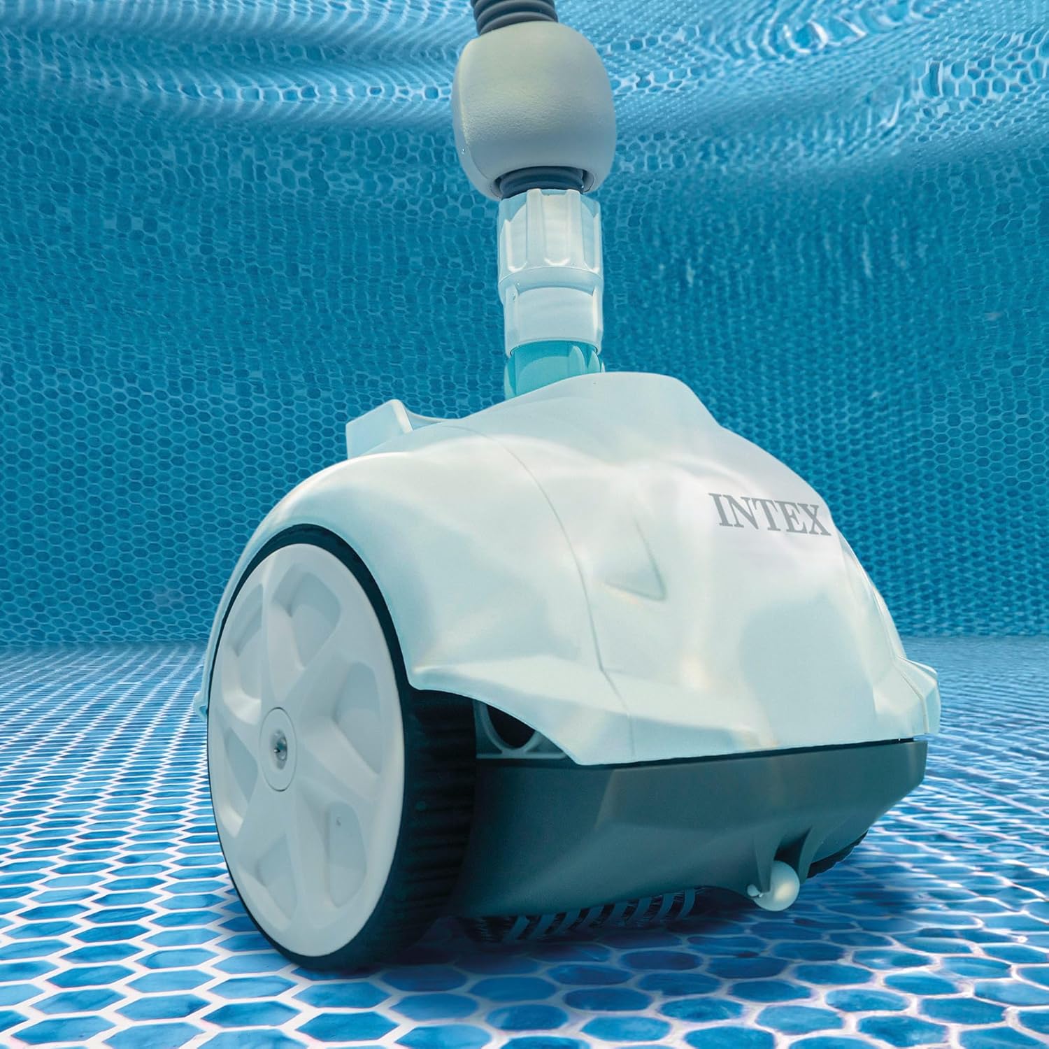 Intex - Aspirateur Robot Fond ZX50 - Blanc/Bleu - Dimensions compactes, aspiration efficace ZX50