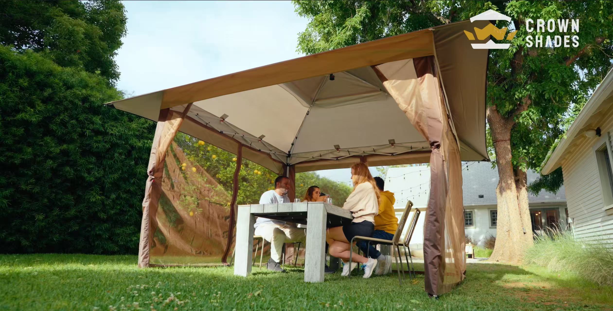 CROWN SHADES Tonnelle de Jardin Extérieur