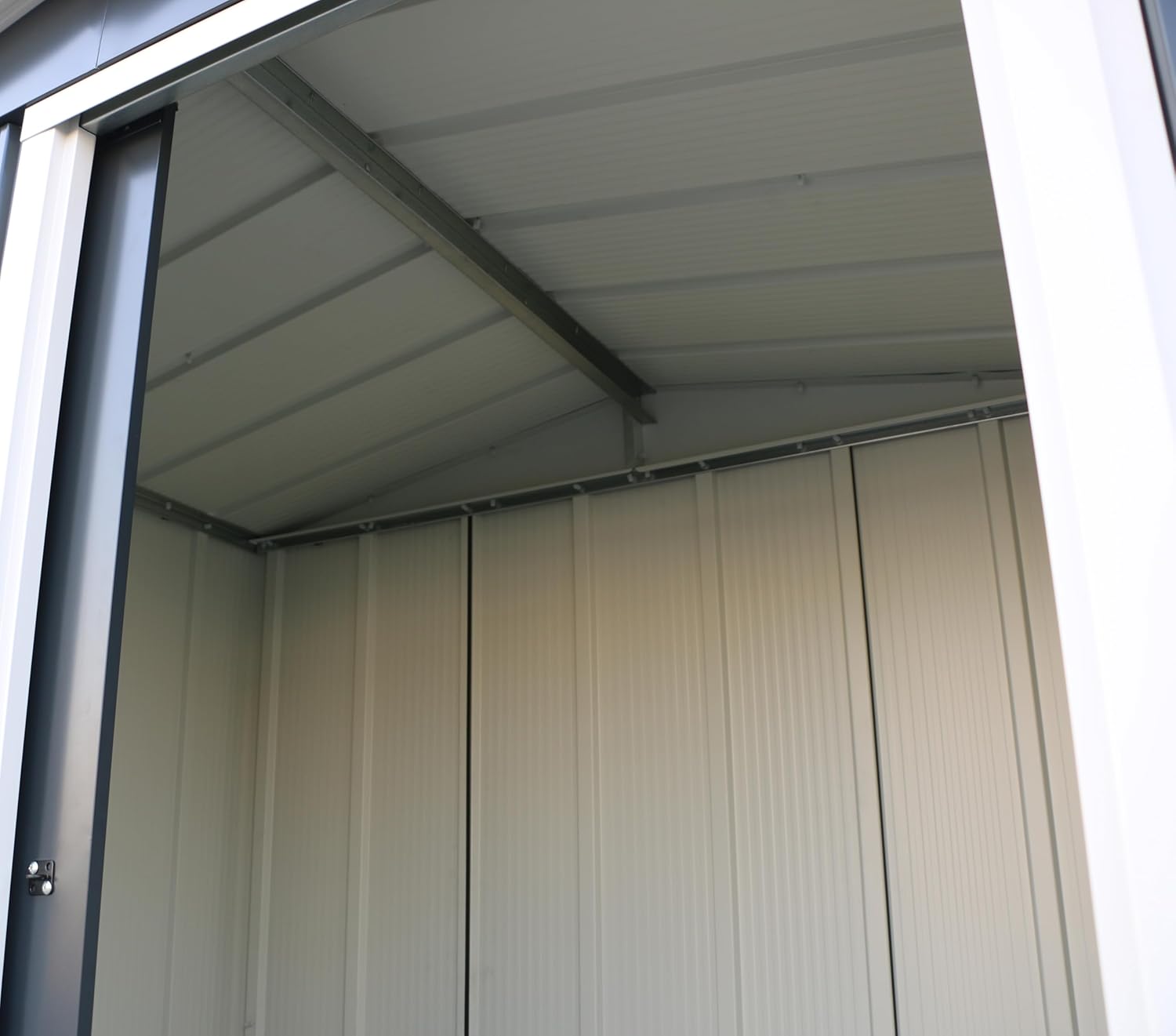 Duramax ECO 5 x 4 (1.56 m²) abri de jardin en métal galvanisé à chaud, Pour stockage d'outils, structure de toit renforcée, sans entretien, anthracite