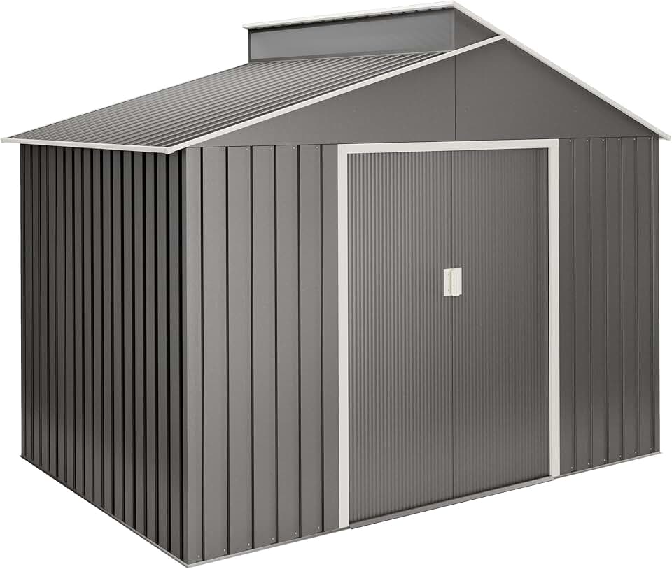 Hoggar Abri de Jardin en métal Lattsta 5.44 m2 - Garantie 10 Ans - 192x282x222cm