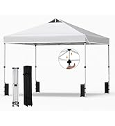 COSTWAY Tonnelle Pliante 3x3 m, Tonnelle de Jardin Exterieur, Montage Instantané, Toit à Revêteme...