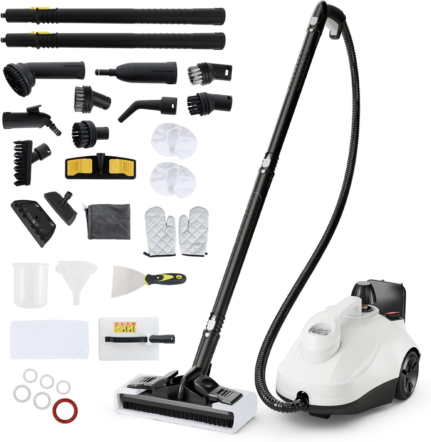 RELAX4LIFE - Nettoyeur vapeur 1,9L - 2000W, 5 bar, 15 accessoires