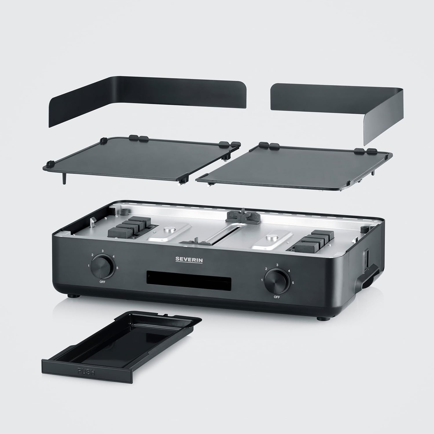 SEVERIN - plancha électrique réglable 240°C, 2200W, surface céramique, PG 8569