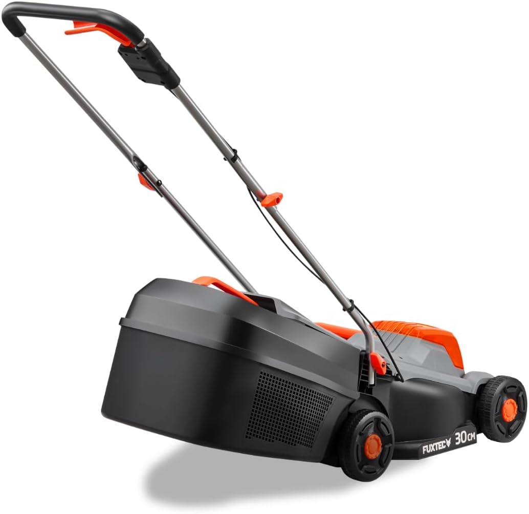FUXTEC - Tondeuse à gazon sans fil - 30 cm - Batterie 4Ah, bac 30L, FX-E1RM20-ECO-SET