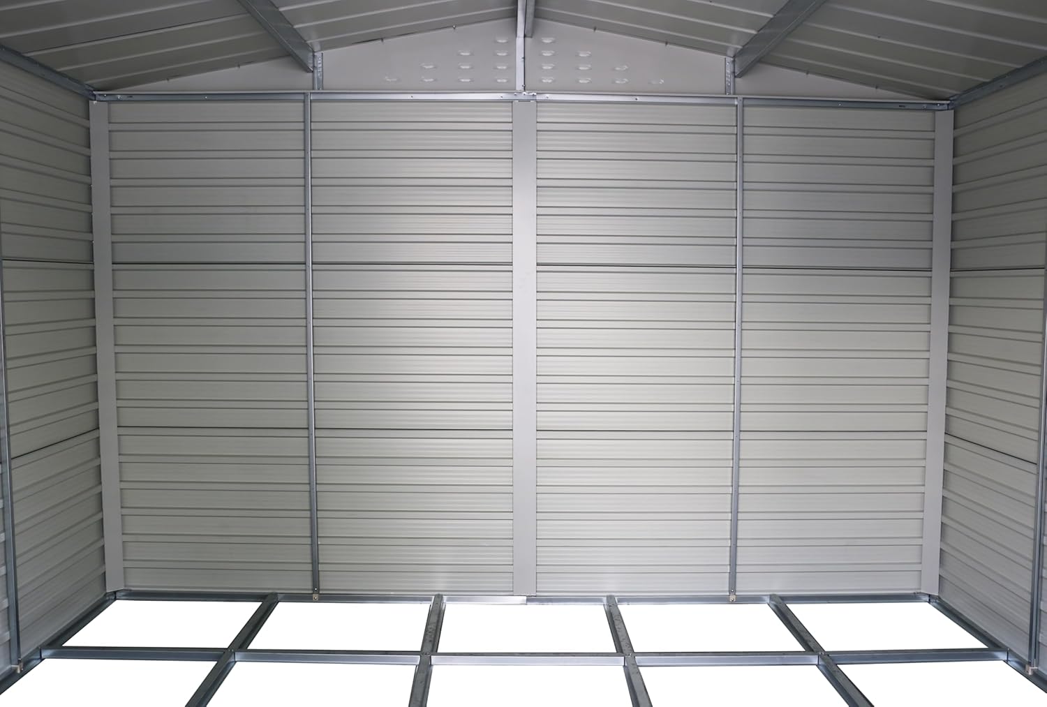 Duramax Alpine 10 x 10 (9,75 m²) Abri de Jardin en métal avec Base, Acier galvanisé à Chaud, Structure de Toit renforcée, Abri de Jardin sans Entretien et résistant aux intempéries, Anthracite