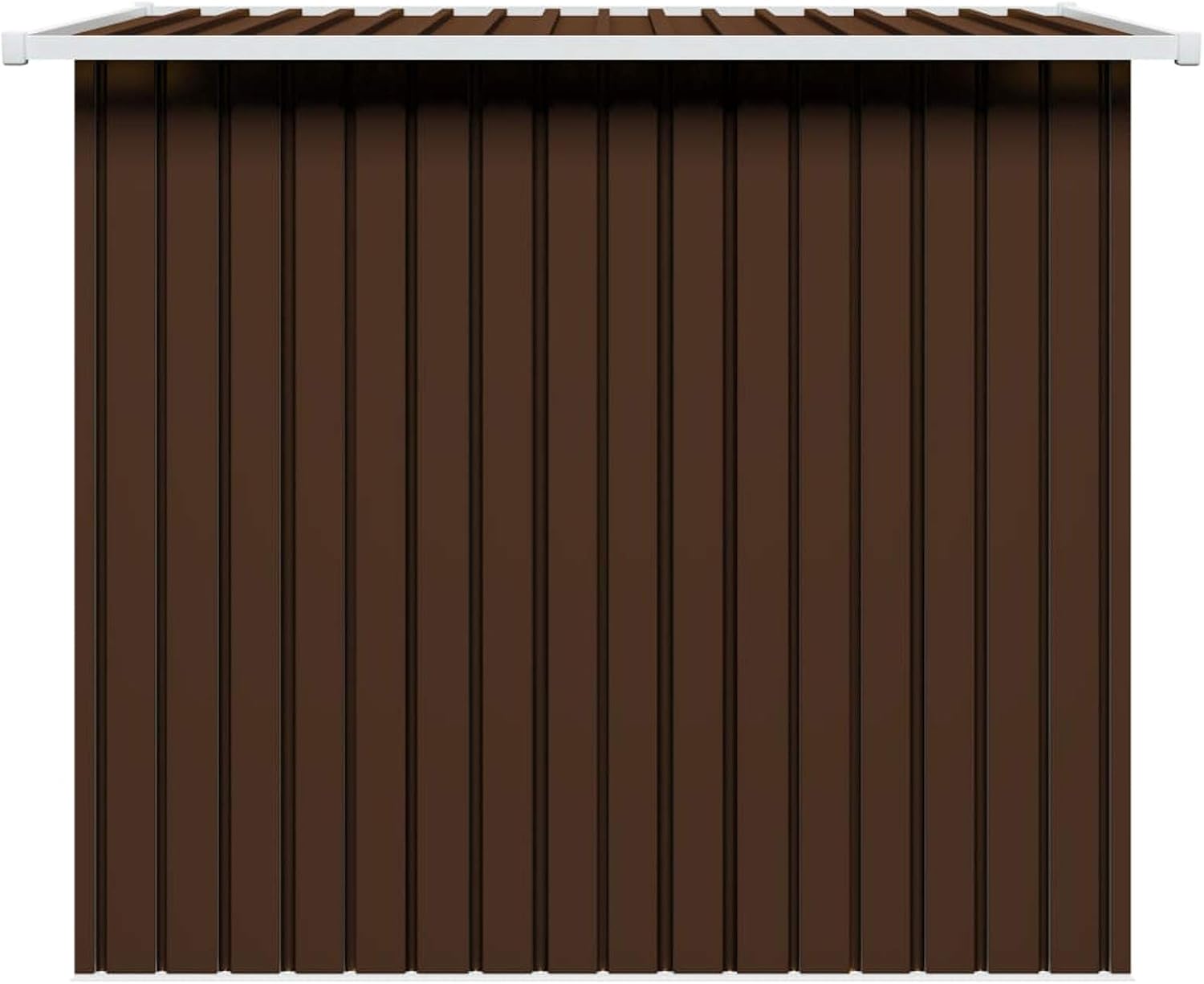 LAPOOH Abri de Stockage pour Jardin Marron 194x121x181 cm Acier,Armoire De Jardin Exterieur,Abri De Jardin,Meuble Exterieur Rangement