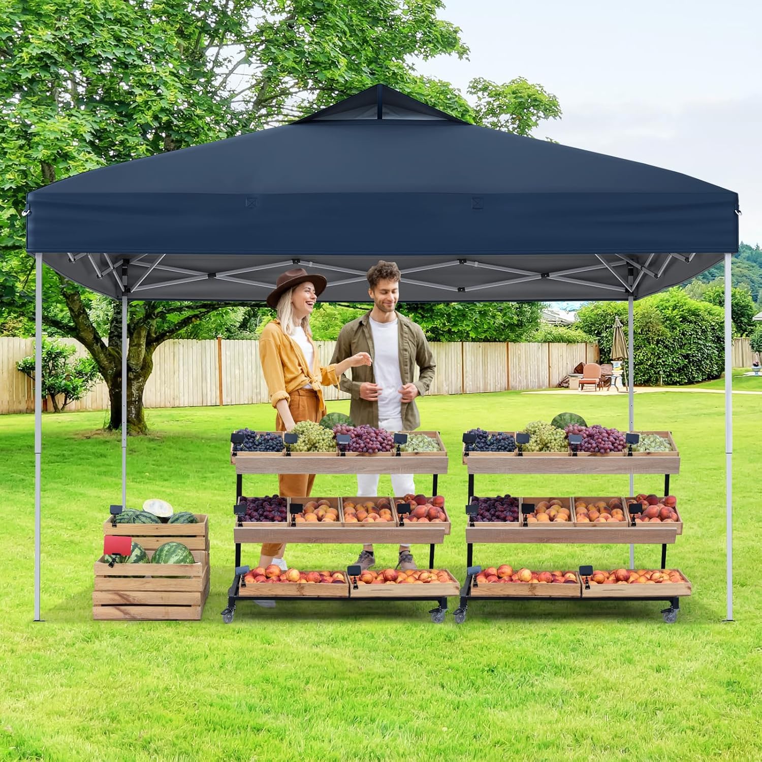GOPLUS - Tonnelle pliante 3x3m, toit ventilé, sac et accessoires, protection solaire
