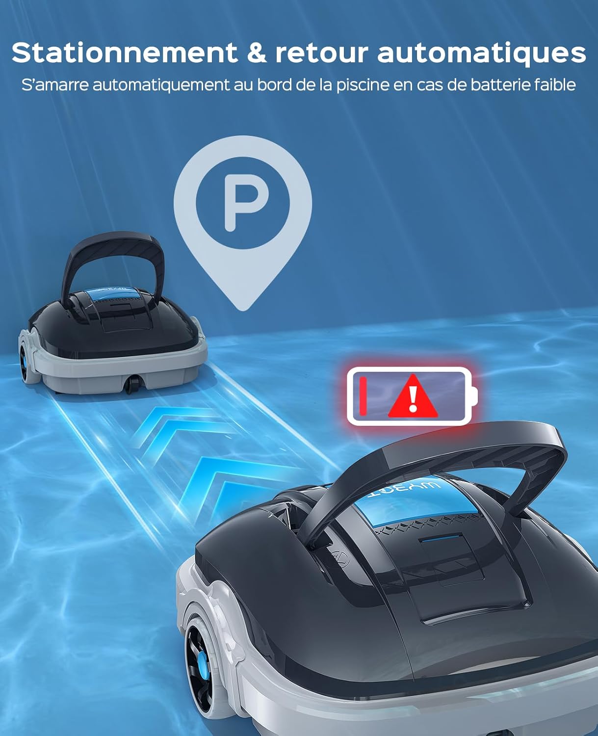 WYBOT - Osprey 200 Max - 80m² - robot piscine sans fil, 100 min, Osprey200Max