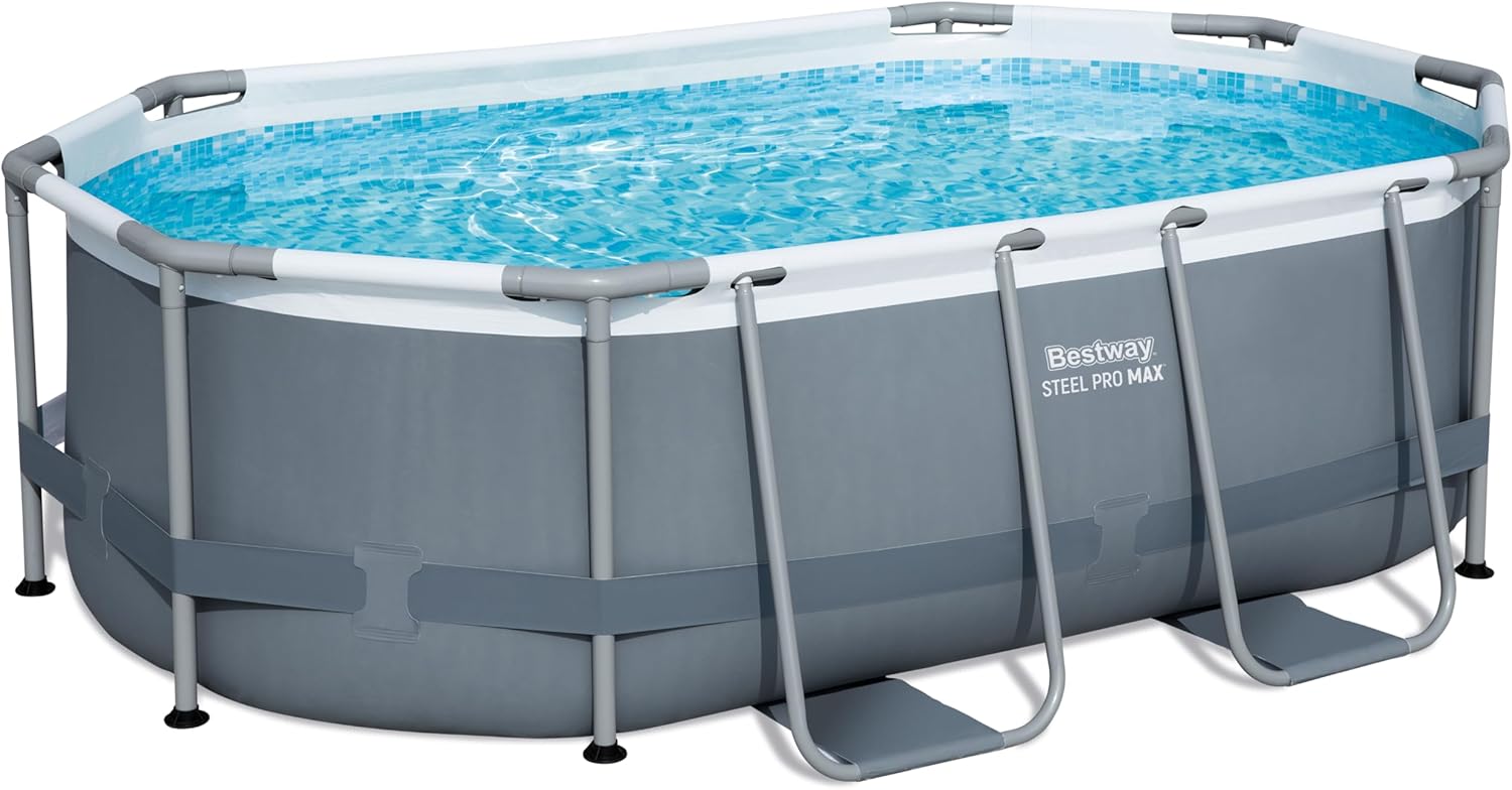 Bestway - Steel Pro Max piscine hors sol, 305x200x84cm, gris