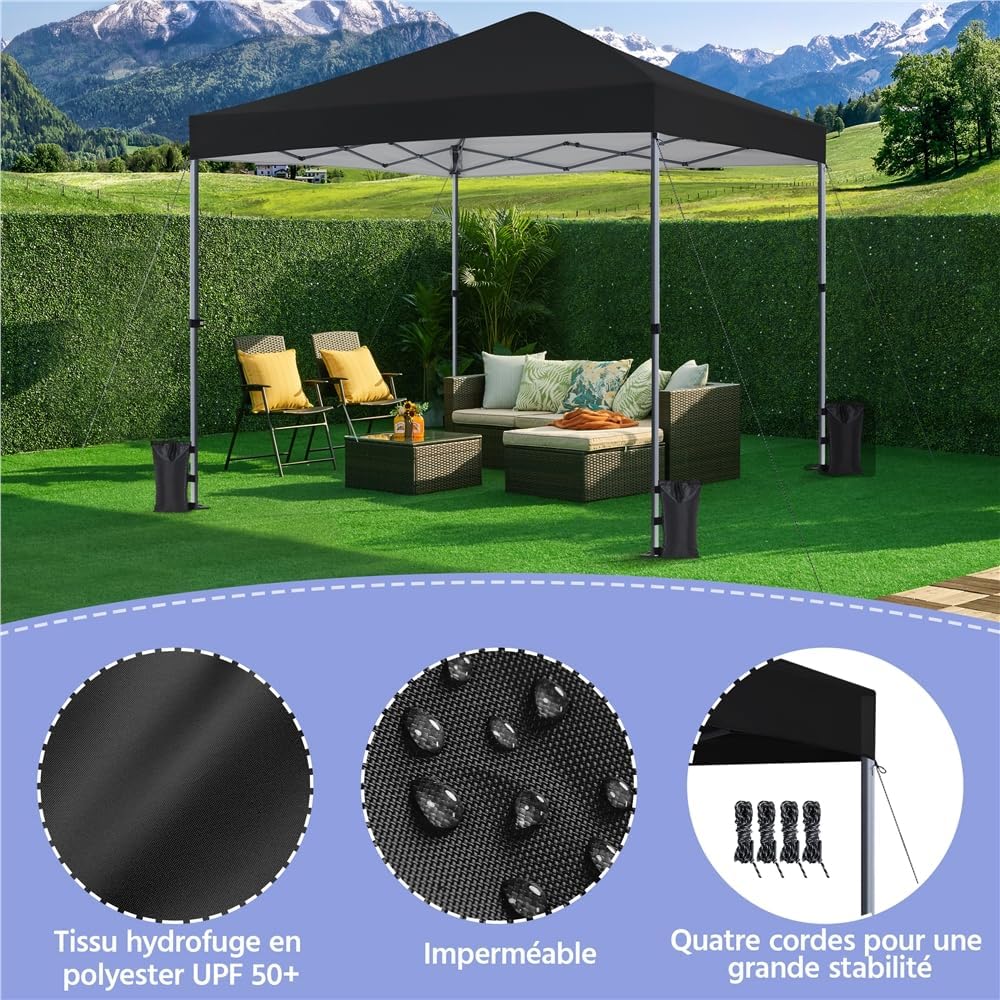 Yaheetech - tonnelle pliante 3x3m - sac de transport, sable, chevilles