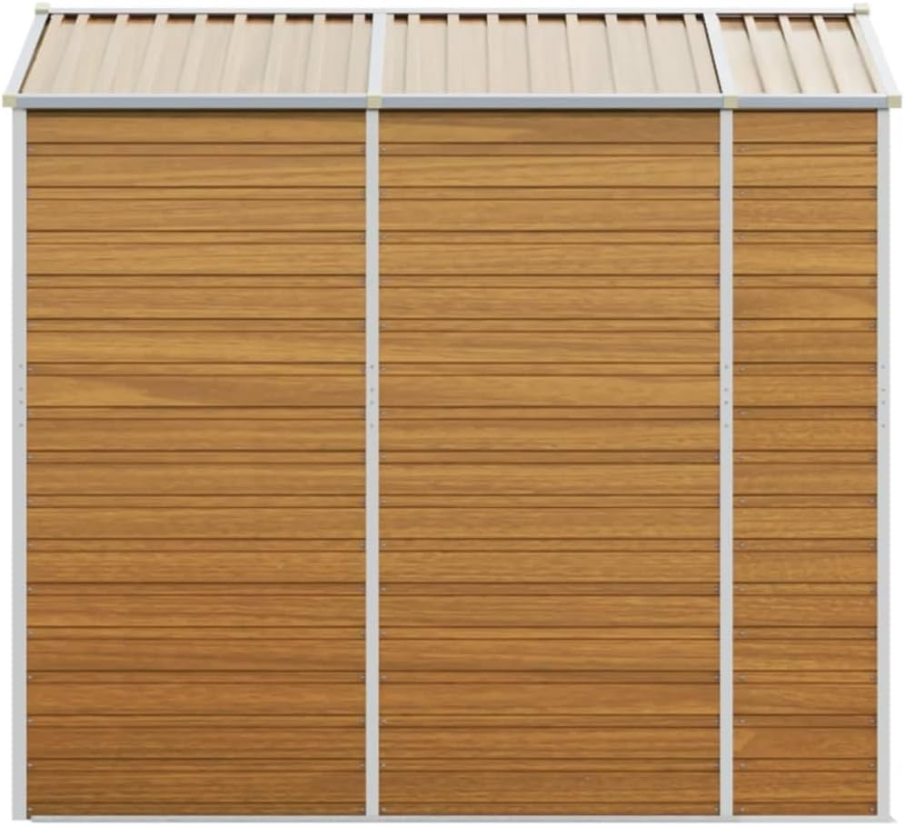 vidaXL - Abri de Jardin série - 191x215x198cm - acier galvanisé, marron clair