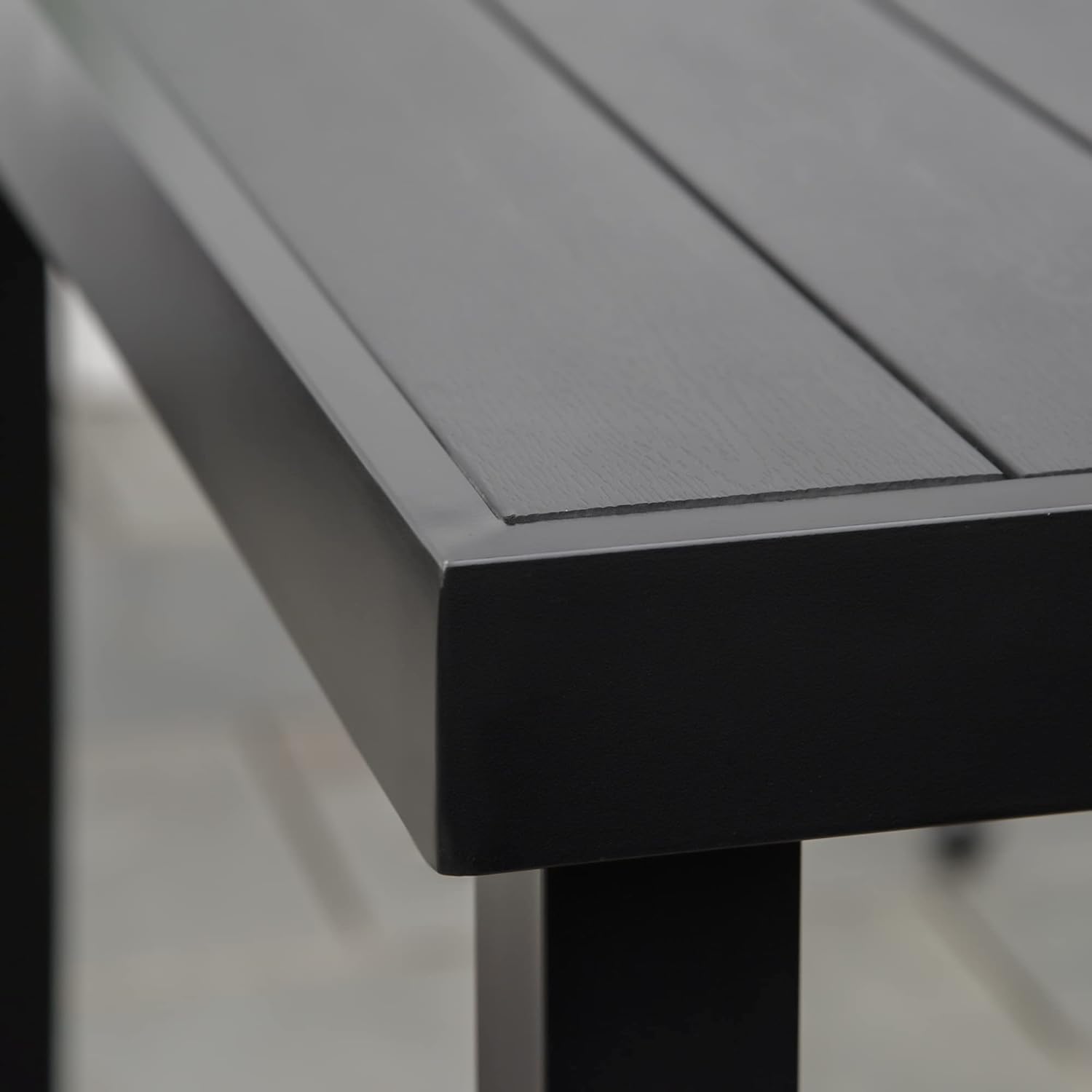 Outsunny - Table à manger extérieure - 140x90x74 cm - aluminium, 6 personnes