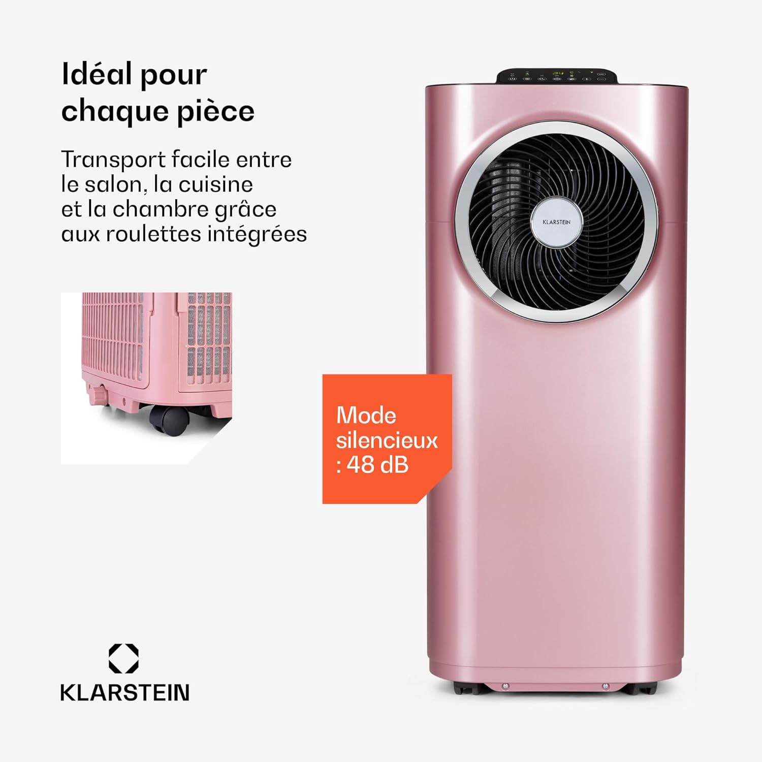 Klarstein - Kraftwerk Smart 10K - 29-49 m², 50 dB, 23 l/h, 440 m³/h, télécommande, kit fenêtre