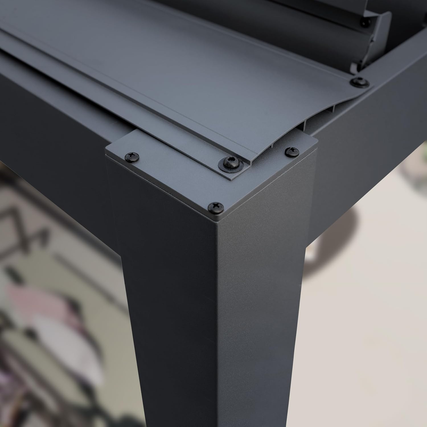 PRIMEYARD - Pergola aluminium série lames acier 3x4m anthracite