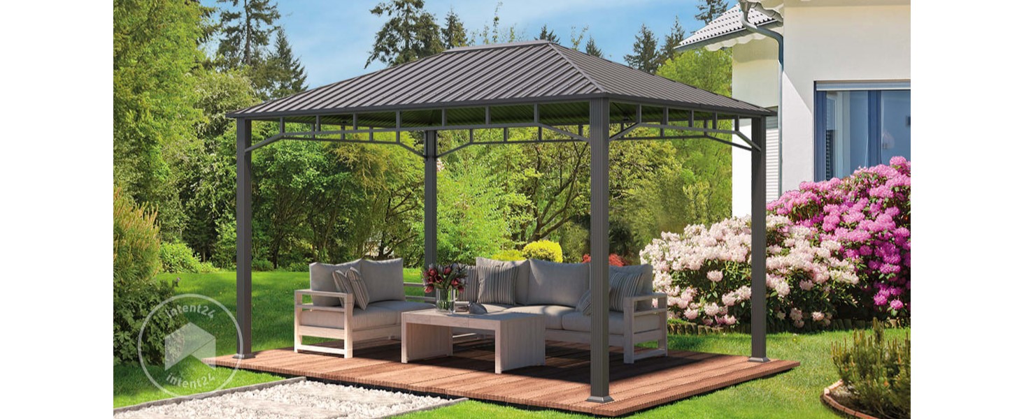 tonelle de jardin garden gazebo intent24 toolport sunset superior