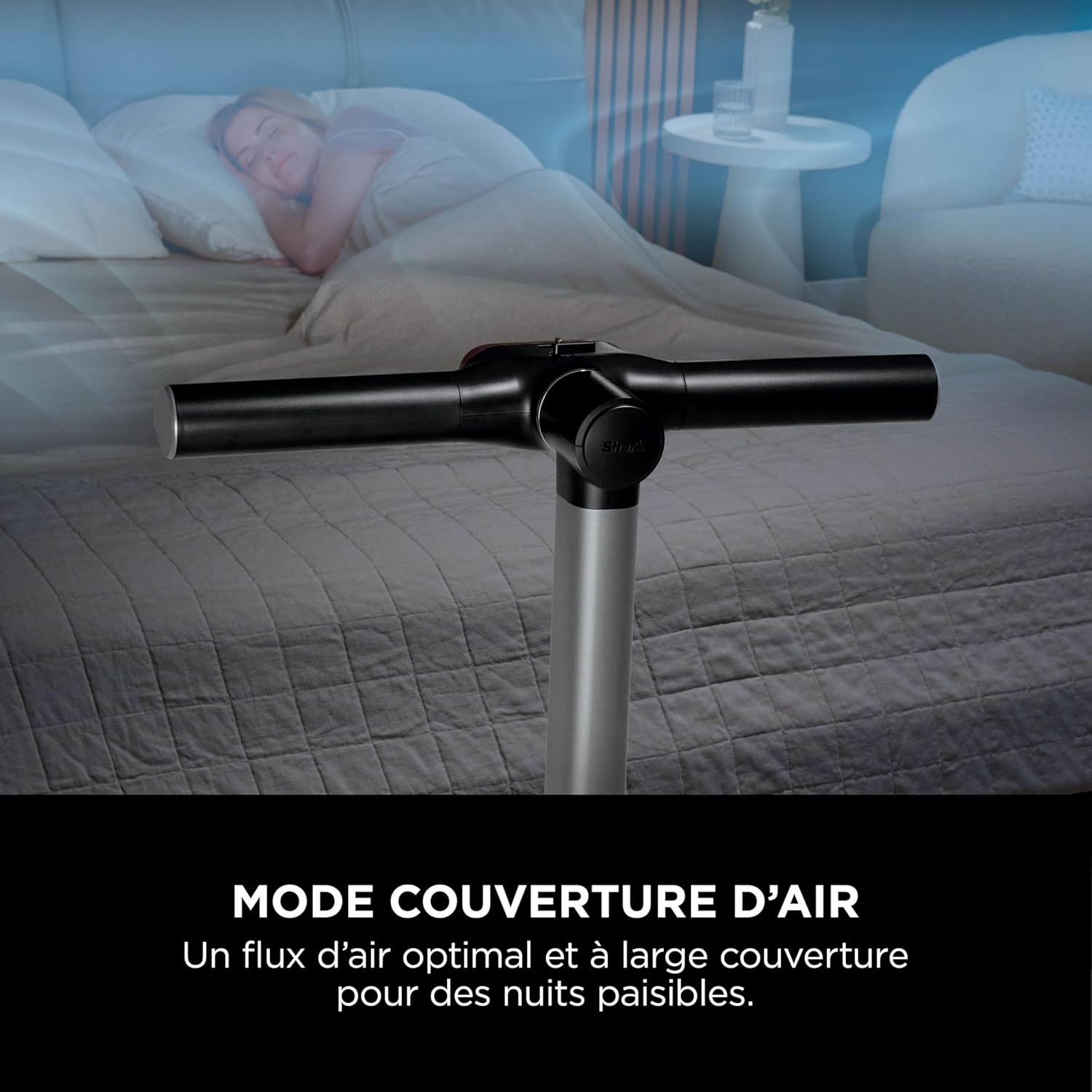 Shark TurboBlade Cool + Heat 2-en-1 Chauffage et ventilateur colonne sans pale, Telecomande, Multidirectionnel jusqu’à 20 mètres, 10 vitesses, Puissance 220W, Minuteur, Facile à nettoyer TH200EU