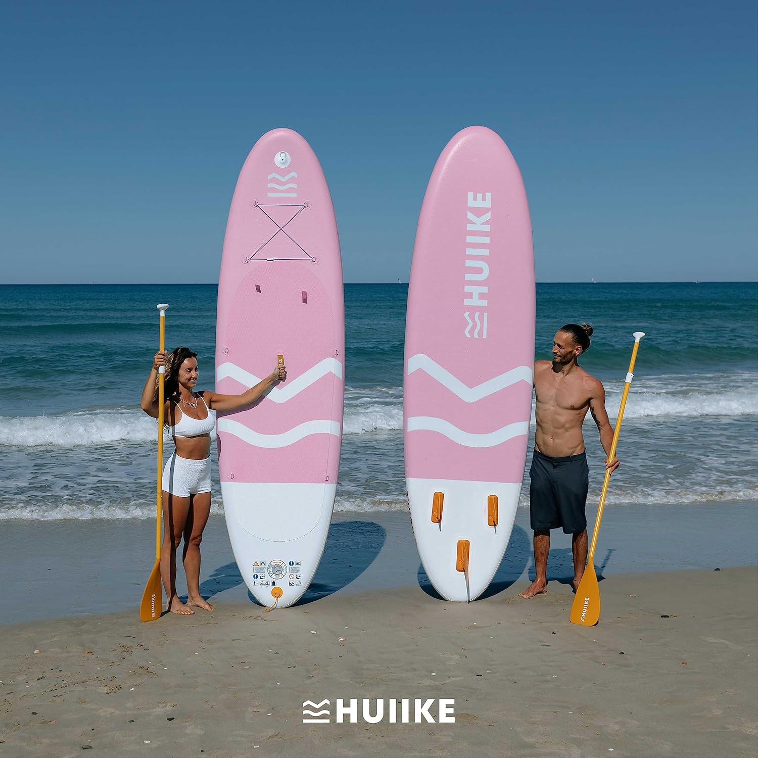 HUIIKE Paddle Gonflable Adulte avec Accessoires Inclus, Pagaie, Ailerons, Pompe. Planche de Stand Up Paddle Grande Stabilité et Résistance. 305 x 84 x 15 cm, Jusqu'à 130 kg