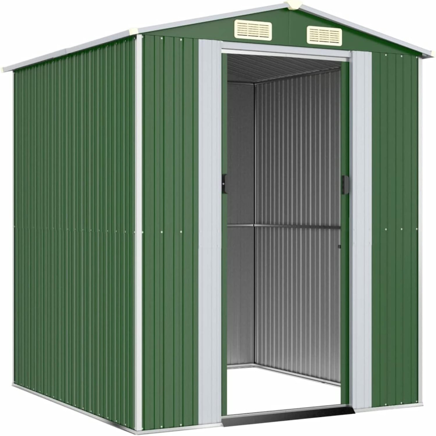 LAPOOH Abri de Jardin Vert 192x191x223 cm Acier galvanisé,Abris de Jardin,Abri de Stockage pour Jardin,Abri d'outils de Jardin