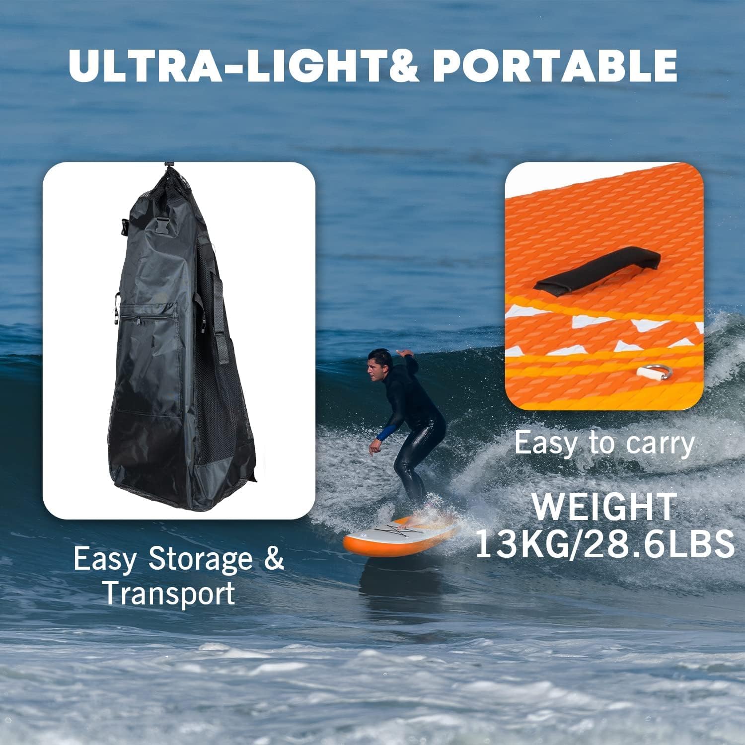 YU YUSING - Paddle Gonflable Adulte - 320/335cm - 2 personnes, siège kayak, pagaie alu, support caméra, pompe, 150kg