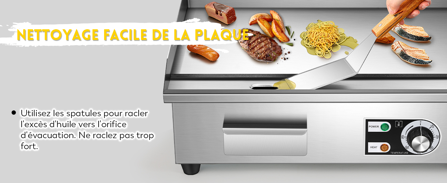 Moongiantgo Plancha Électrique Professionnelle 22" 3000w