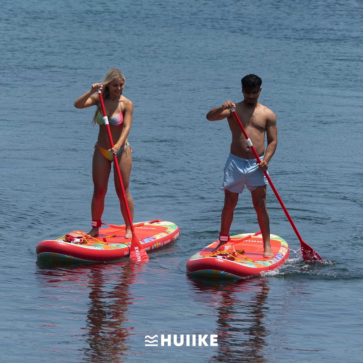 HUIIKE Paddle Gonflable Adulte avec Accessoires Inclus, Pagaie, Ailerons, Pompe. Planche de Stand Up Paddle Grande Stabilité et Résistance. 305 x 84 x 15 cm, Jusqu'à 130 kg