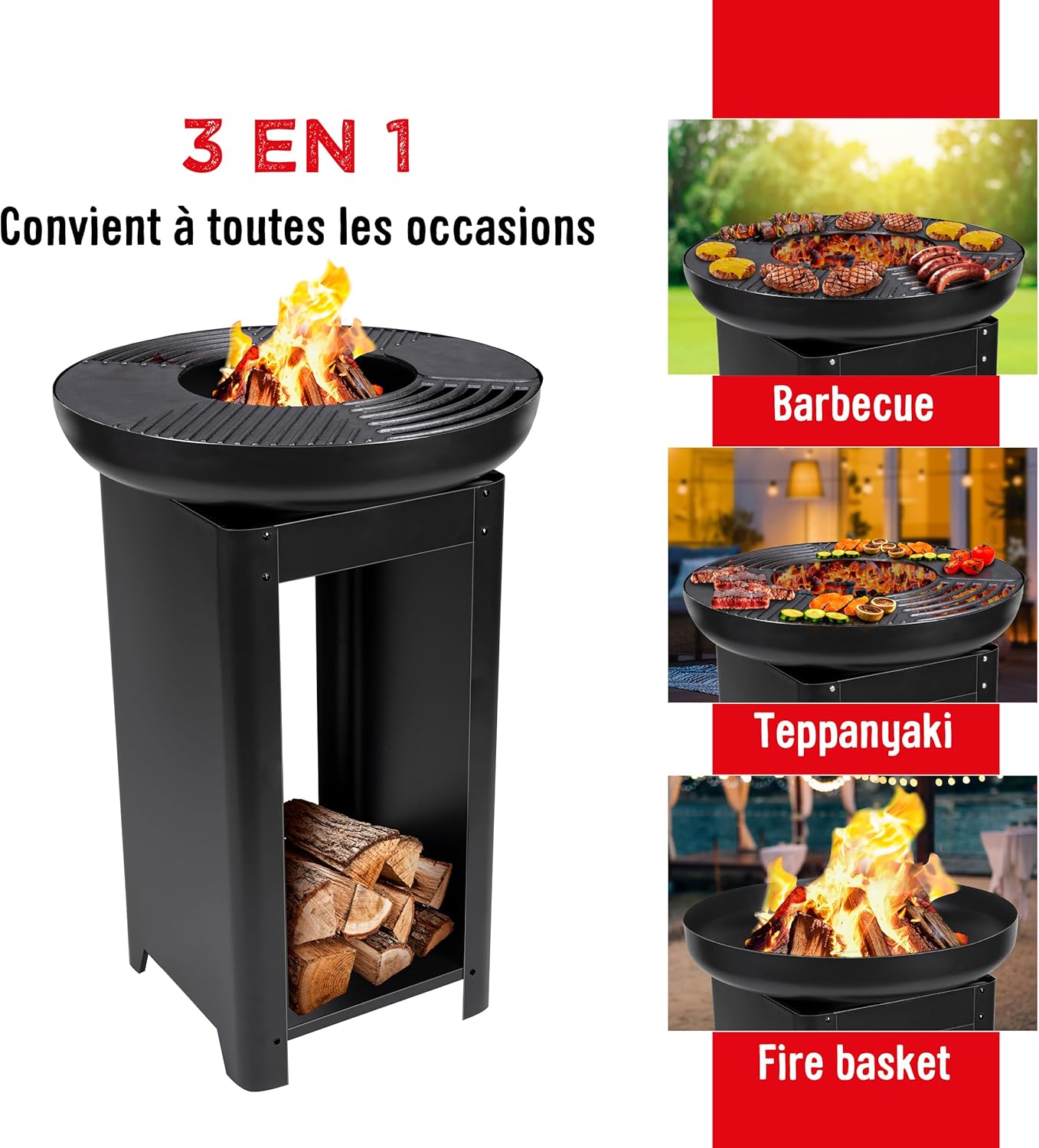 BBQ Collection - Brasero Plancha japonais 61x90cm - extérieur teppanyaki