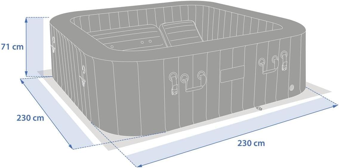 Hespéride - Spa Comfy 5p - 293x230x71cm - 10 hydrojets, WiFi