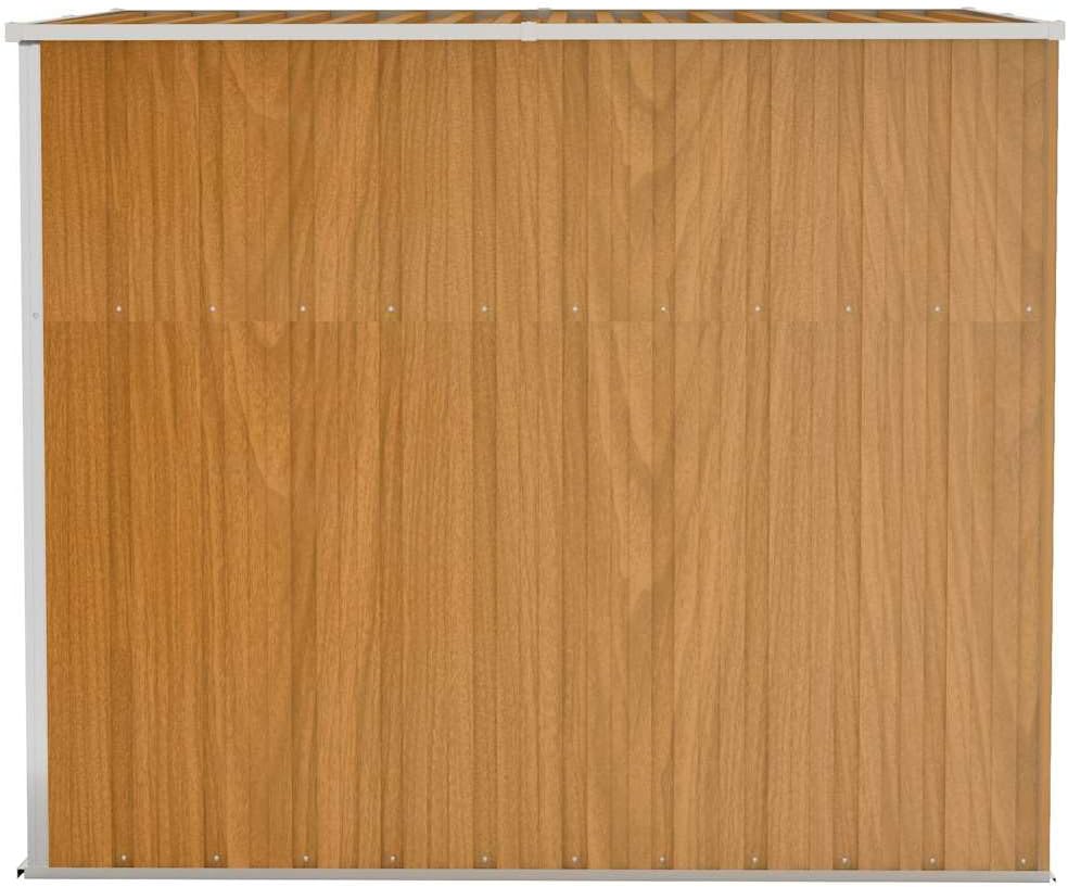 Générique Abri de Jardin Mural Marron 118x194x178 cm Acier galvanisé,Structures extérieures, Cabanes & abris de Jardin,316224