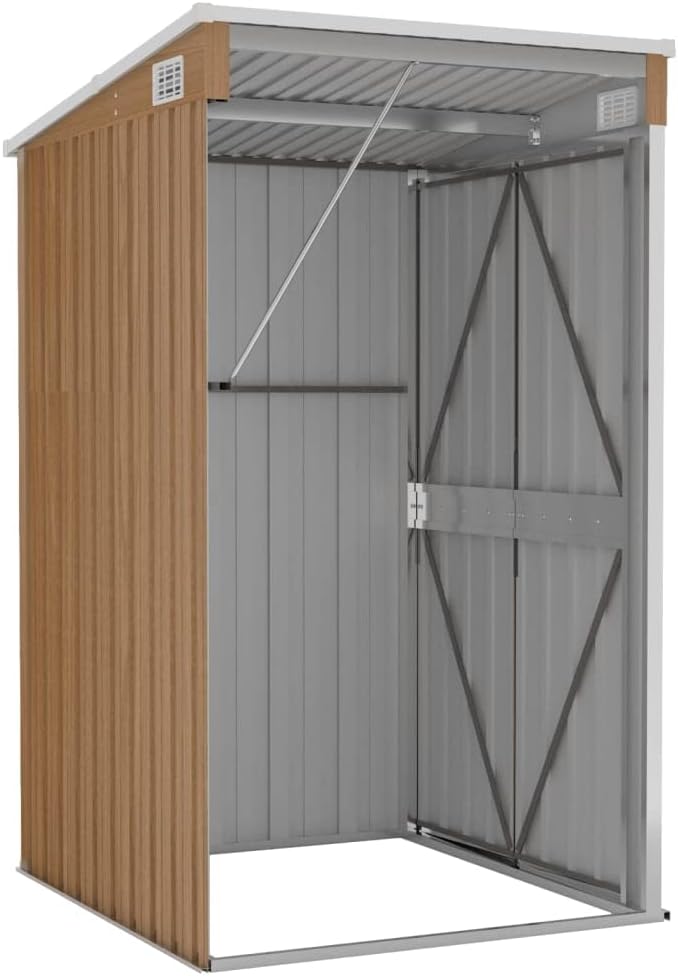 vidaXL - Remise de jardin murale - 118x100x178 cm - Acier galvanisé extérieur