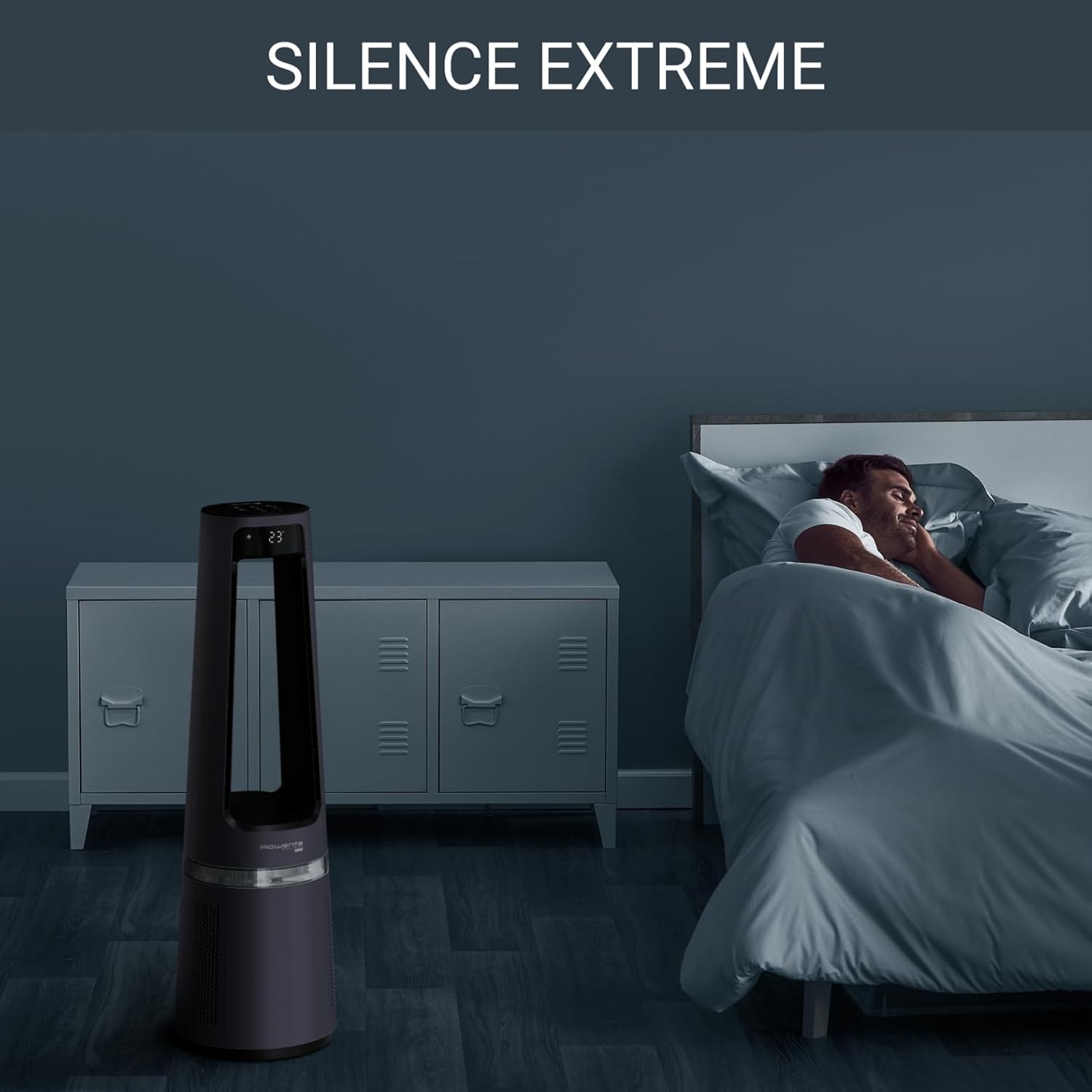 Rowenta - Eclipse 3-en-1 - ventilateur purificateur silencieux, 12 vitesses, chauffe et minuteur QU5062F0
