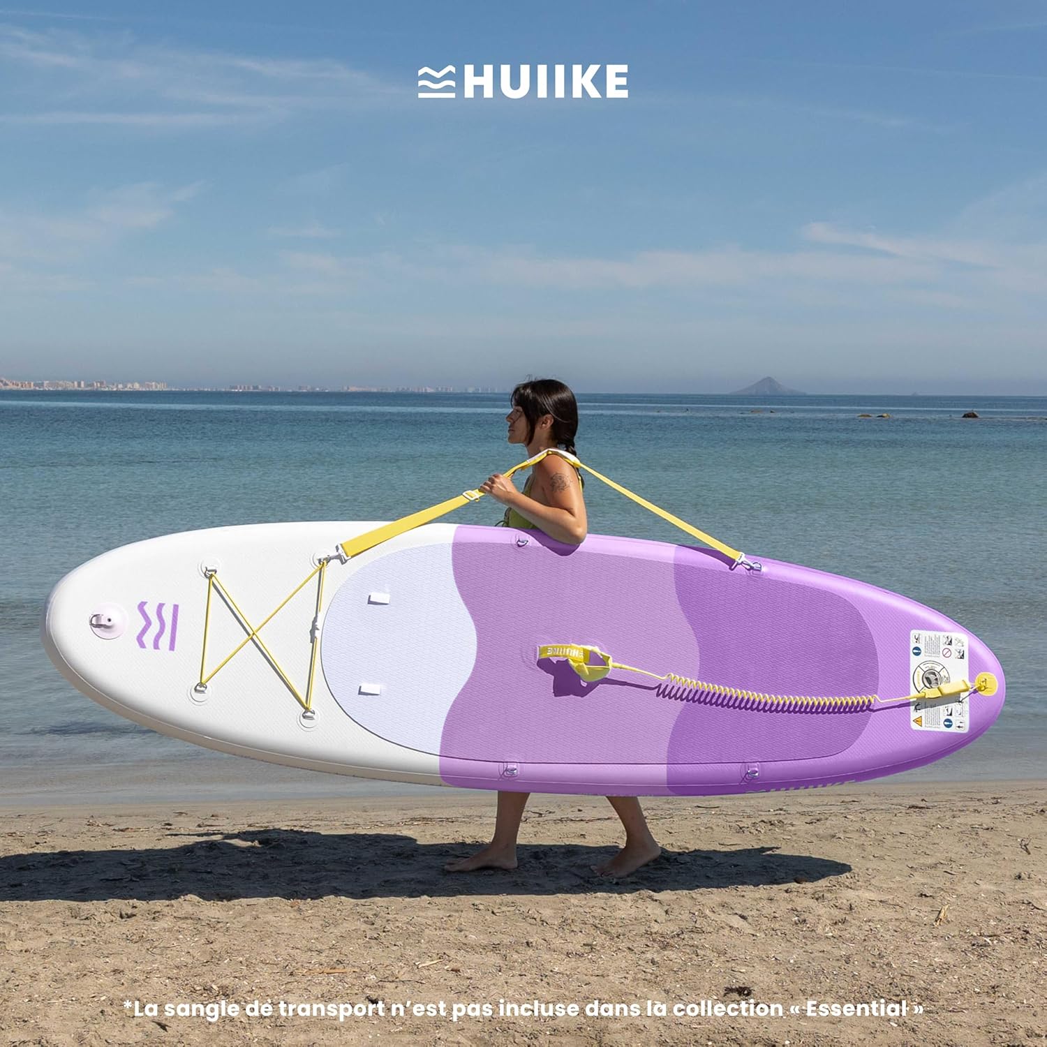 HUIIKE Paddle Gonflable Adulte avec Accessoires Inclus, Pagaie, Ailerons, Pompe. Planche de Stand Up Paddle Grande Stabilité et Résistance. 305 x 84 x 15 cm, Jusqu'à 130 kg