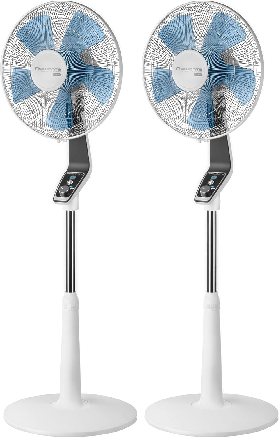 Rowenta Turbo Silence Ventilateur pied 40 cm, Puissant, Flux d’air 72 m3/min, 45 dB(A), Oscillation automatique, Orientation réglable, Grille ultra-sécurisée VU5640F2 (Lot de 2)
