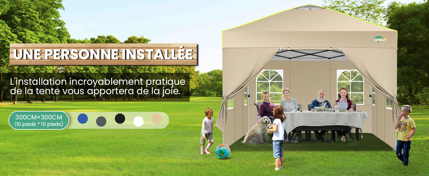la famille qui joue dehors dans le jardin