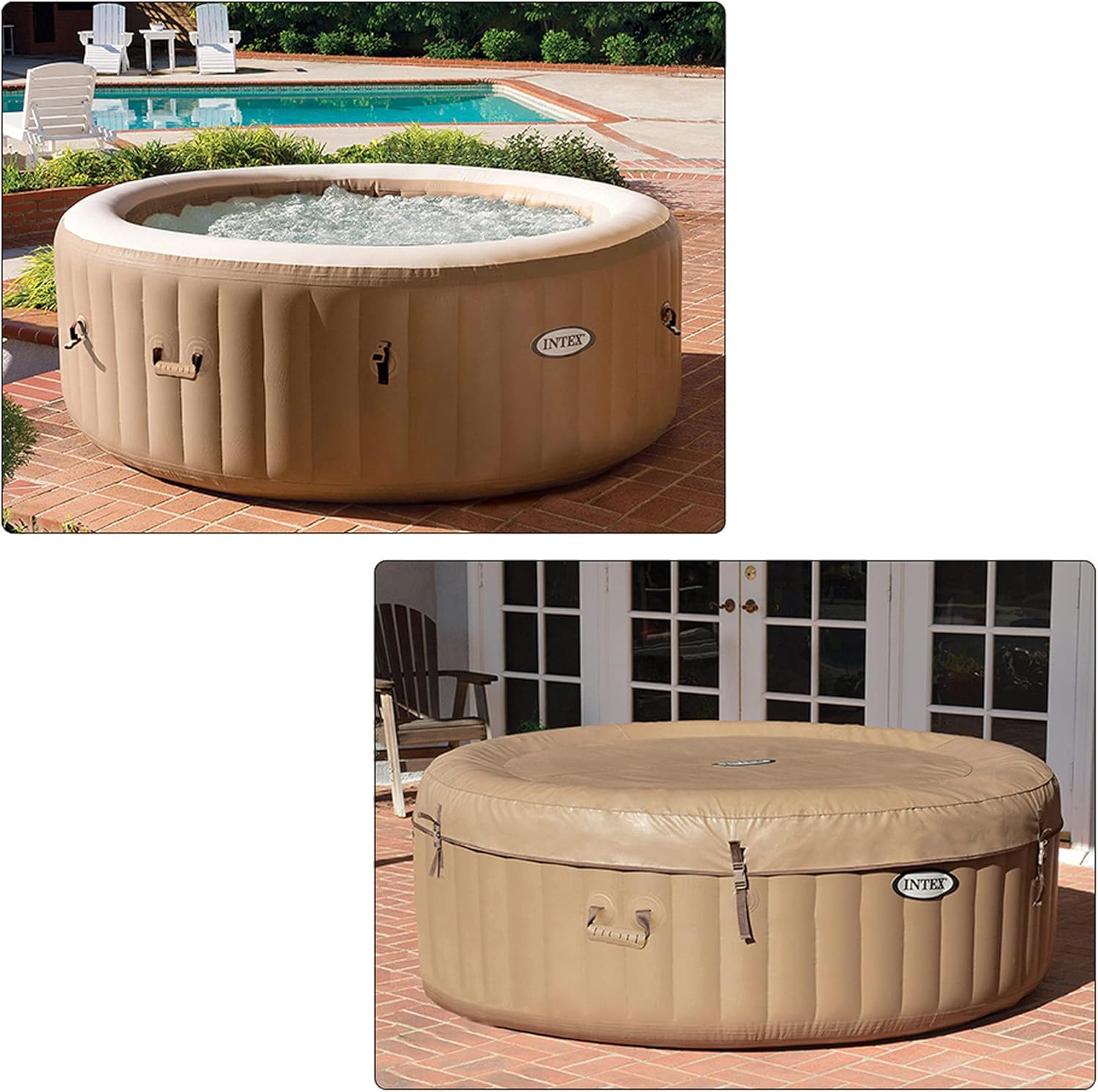 Intex - Pure Spa Sahara (4 places) - jacuzzi gonflable, porte-verres