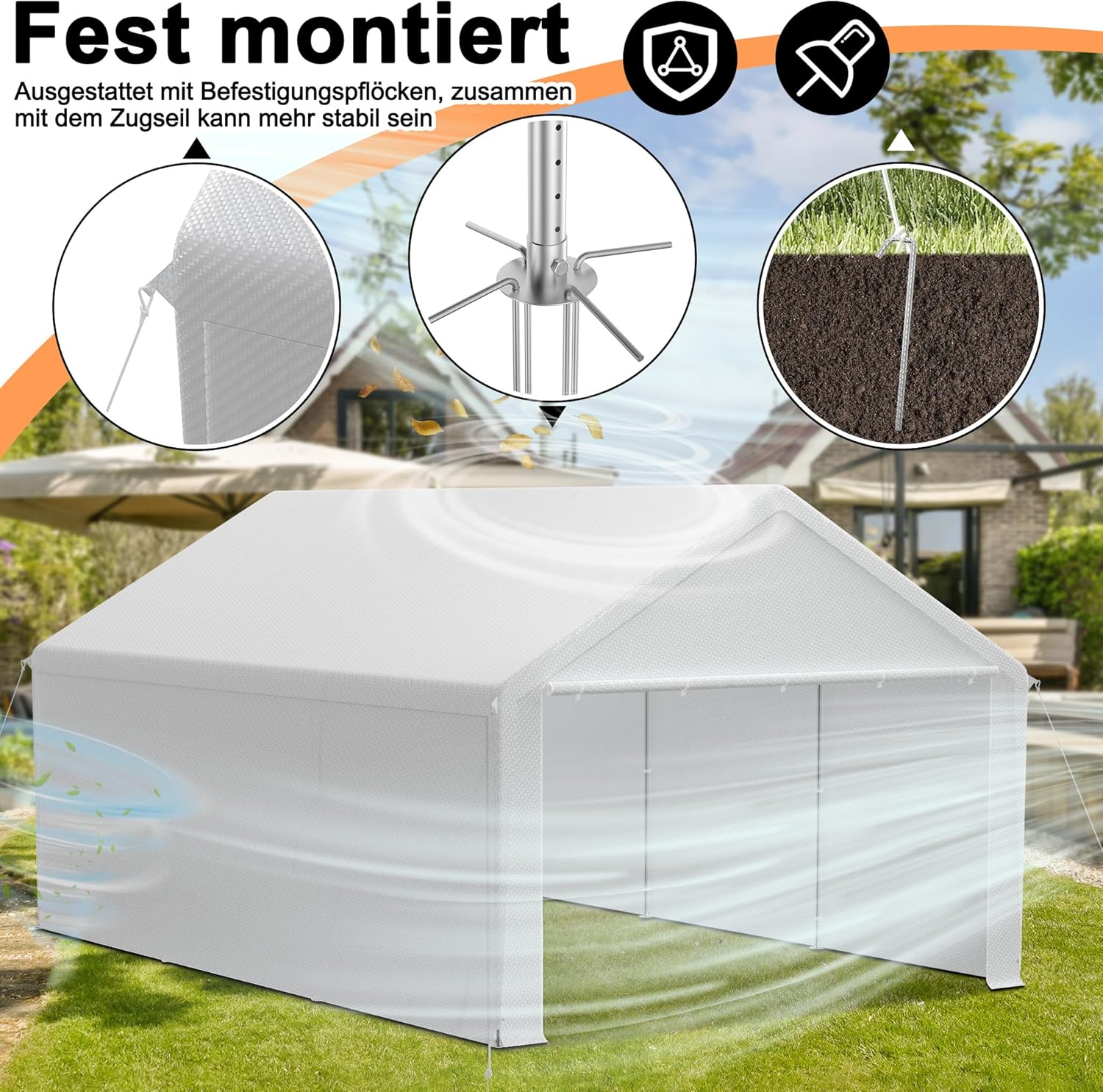 FIVMEN - Abri de jardin 24 m³ - Parois amovibles, résistant hiver