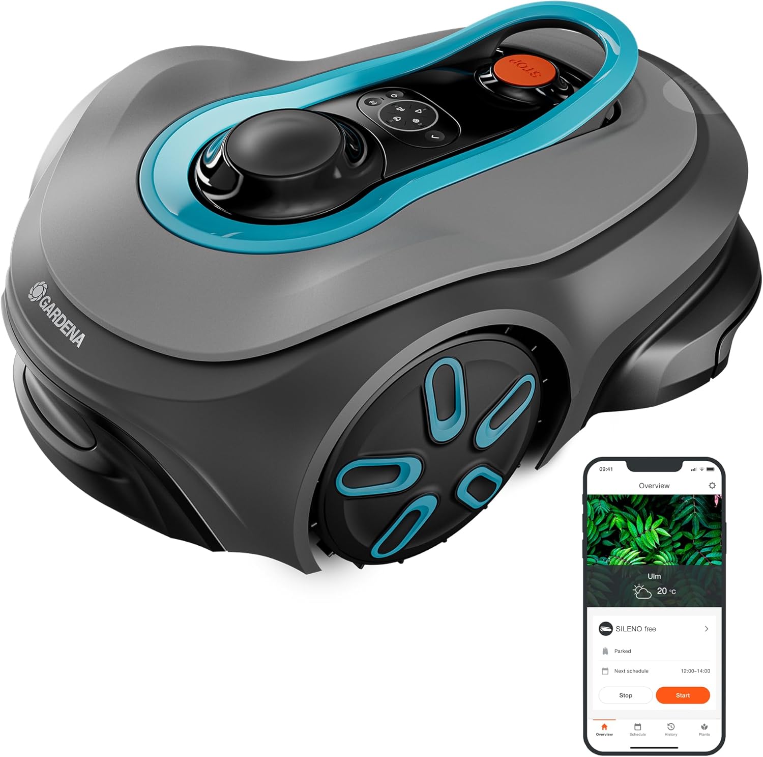 Gardena - Smart SILENO Free Set - 750 m² - tondeuse robot silencieuse, Lona, sans fil périphérique - 19924-47