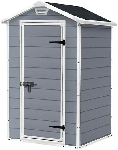 KETER - Abri Manor 43 - 1,1m² - Résine gris, porte simple