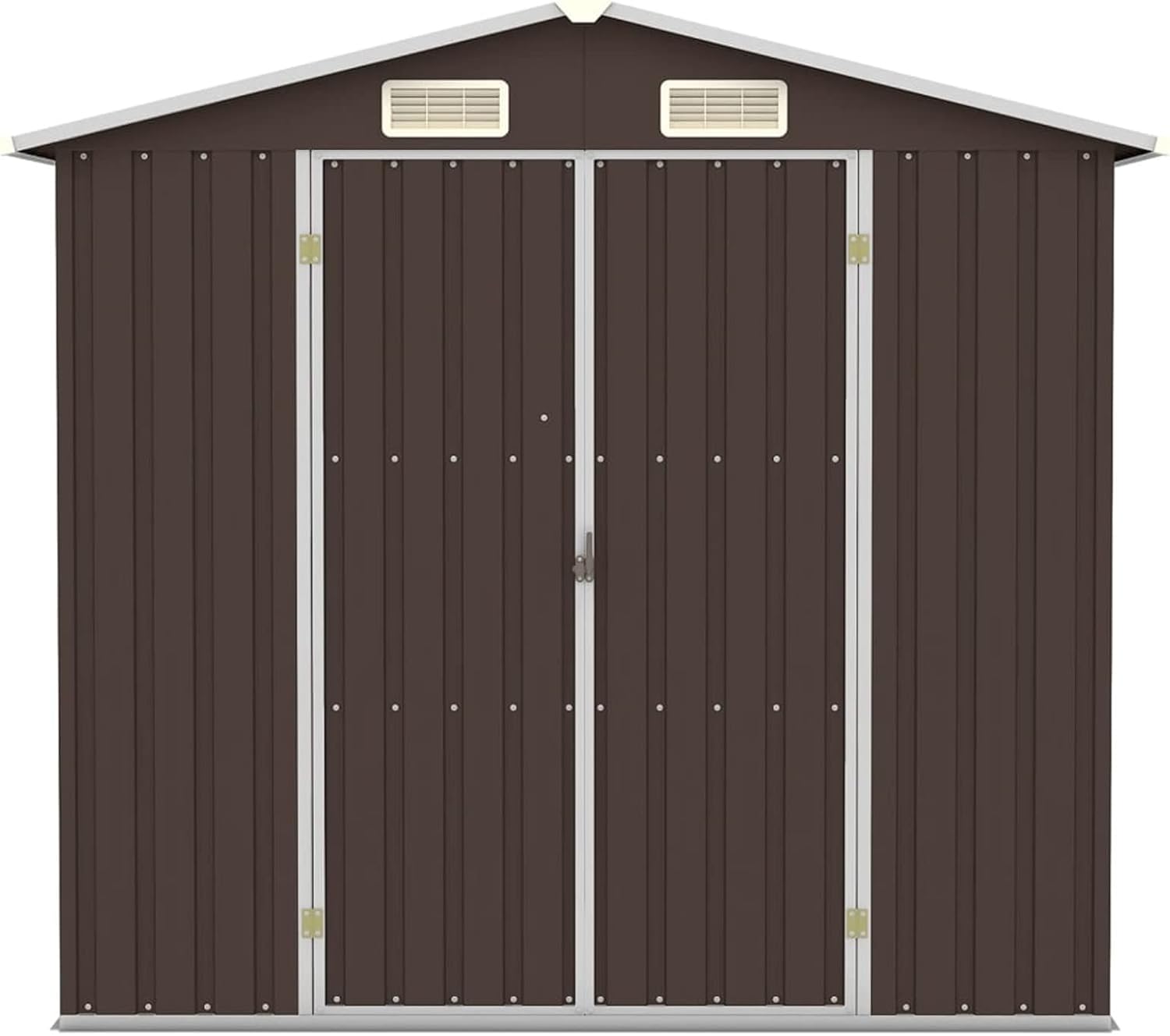Homgoday Cabane de Jardin en Métal Galvanisé - Protection Contre les Intempéries, Ventilation et Stockage Facile