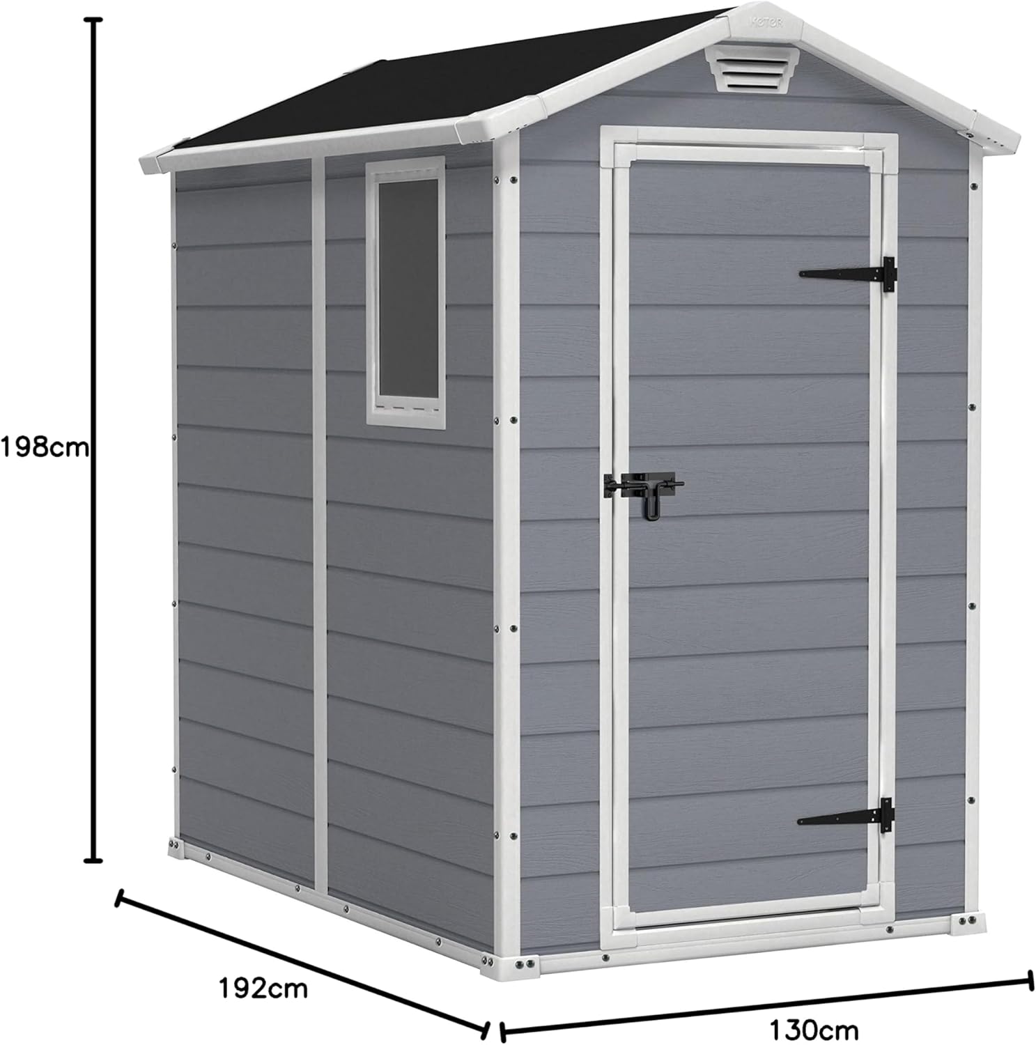 Keter - Abri Manor 46 - 2,2m² - double porte, coloris gris