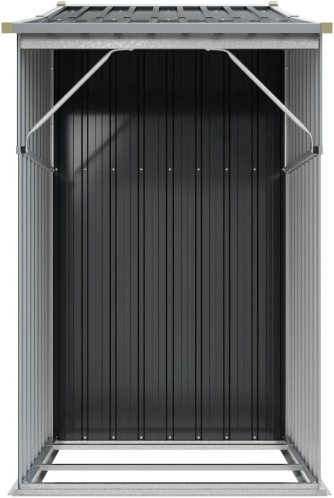 vidaXL Abri de Jardin, Cabane à Outils avec Poignées, Remise à Outils avec Toit, Abri de Rangement Terrasse, Anthracite 277x93x179 cm Acier Galvanisé
