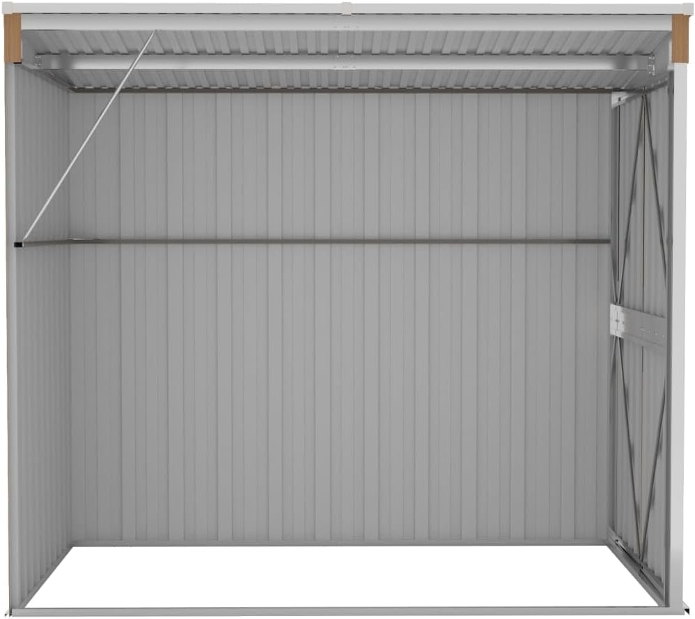 vidaXL - abri de jardin mural acier galvanisé 118x194x178 cm, marron