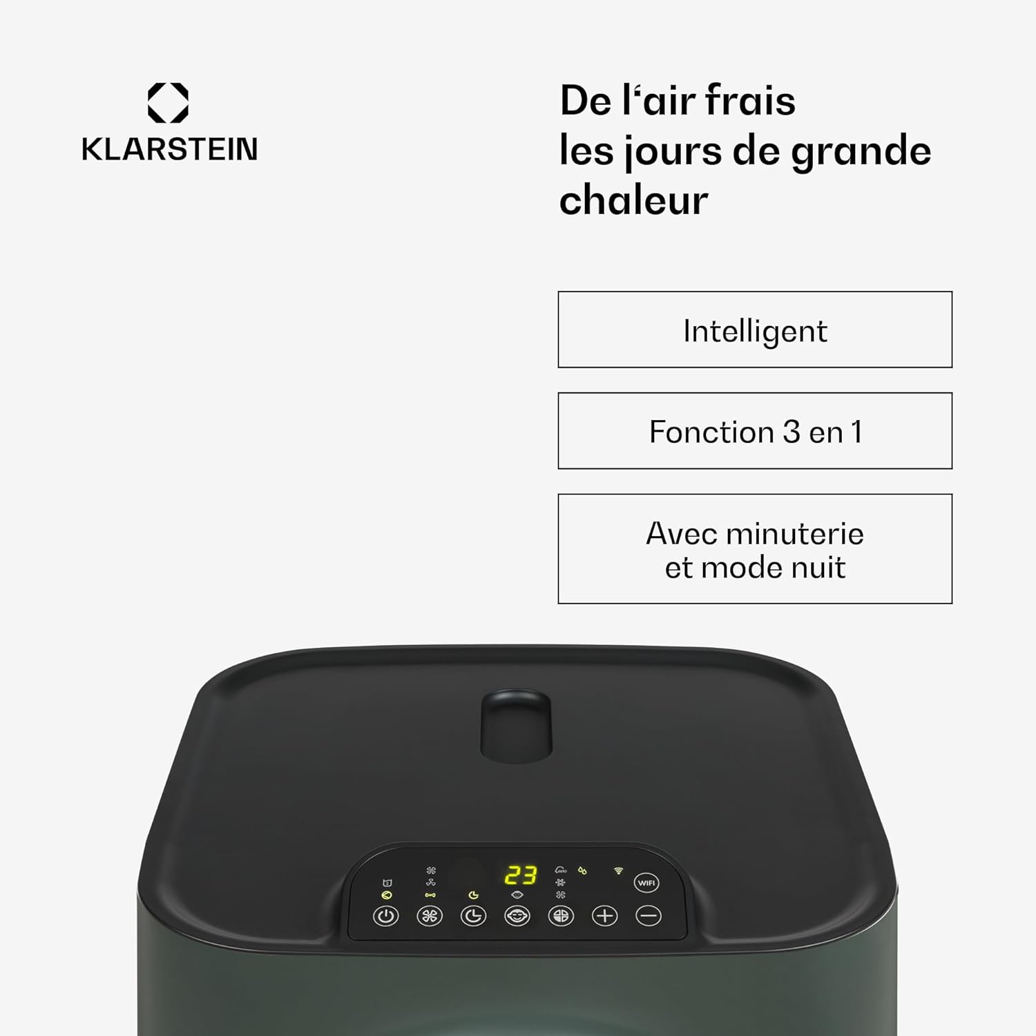 Klarstein - Kraftwerk Smart 12K - 35-59 m², WiFi, 12,000 BTU, silencieux