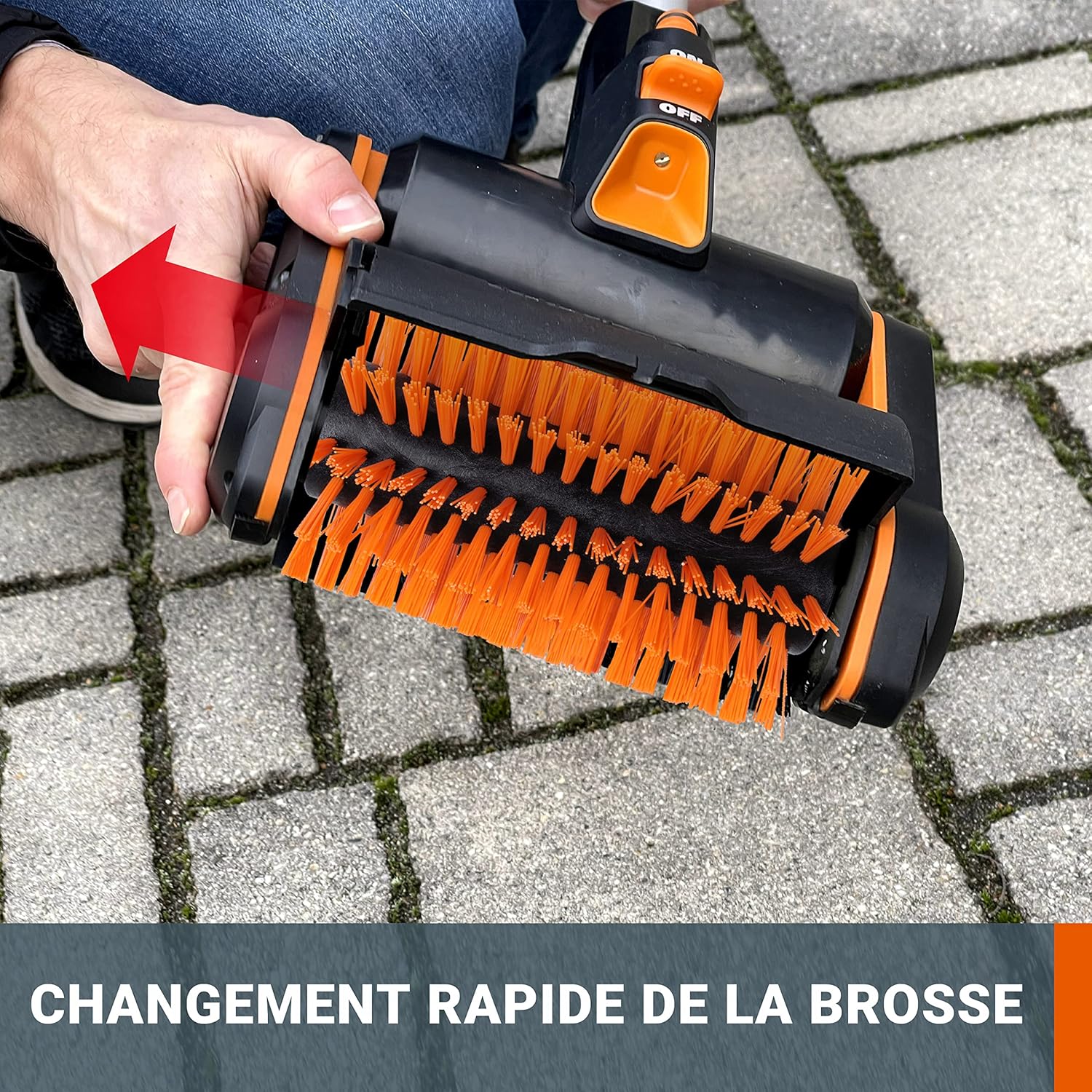 WORX - Brosse de nettoyage 20V - sans fil, 4Ah, chargeur rapide WG441E