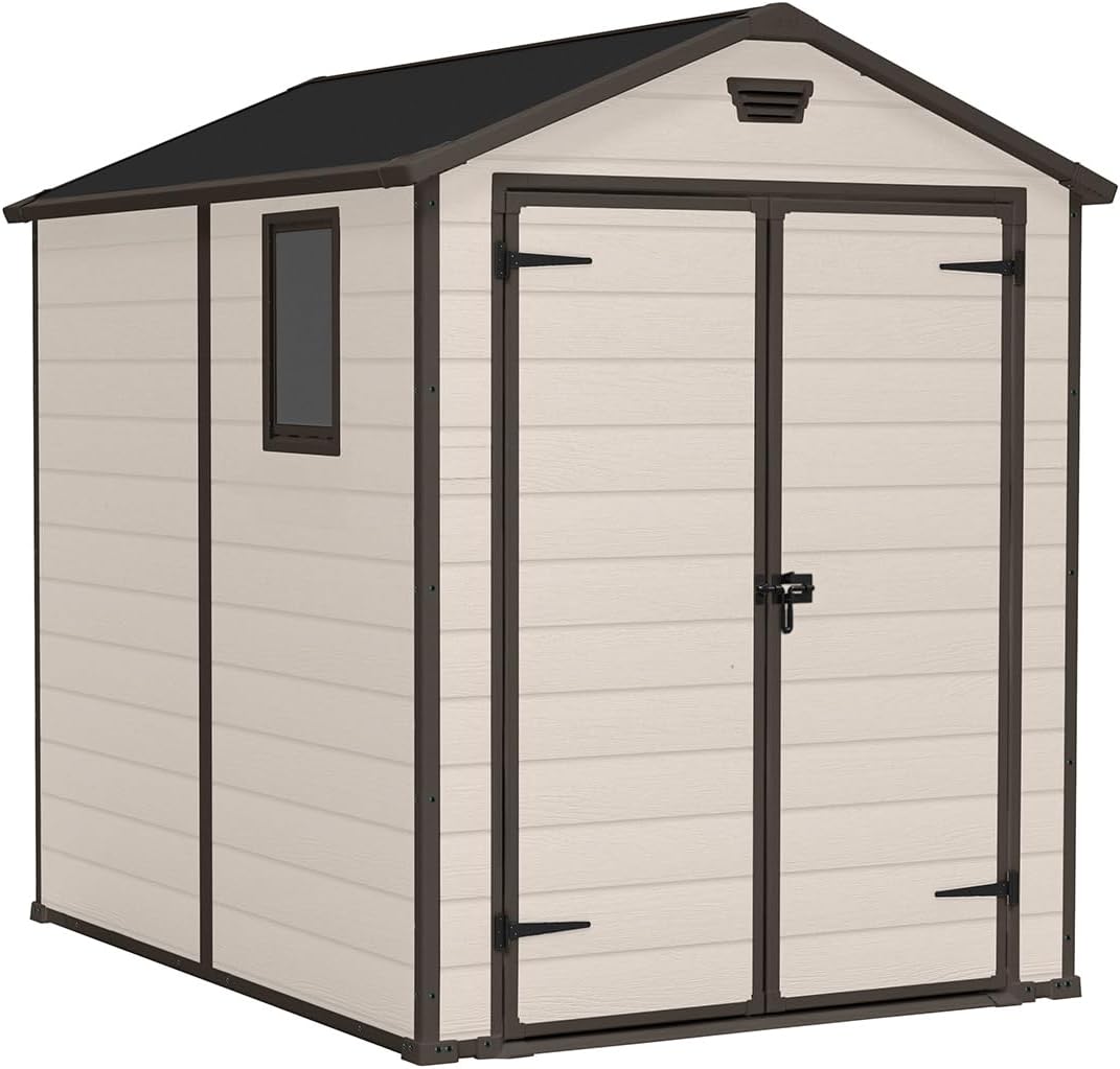 Keter - Manor série - 4,1m² - abri de jardin beige robuste Manor68