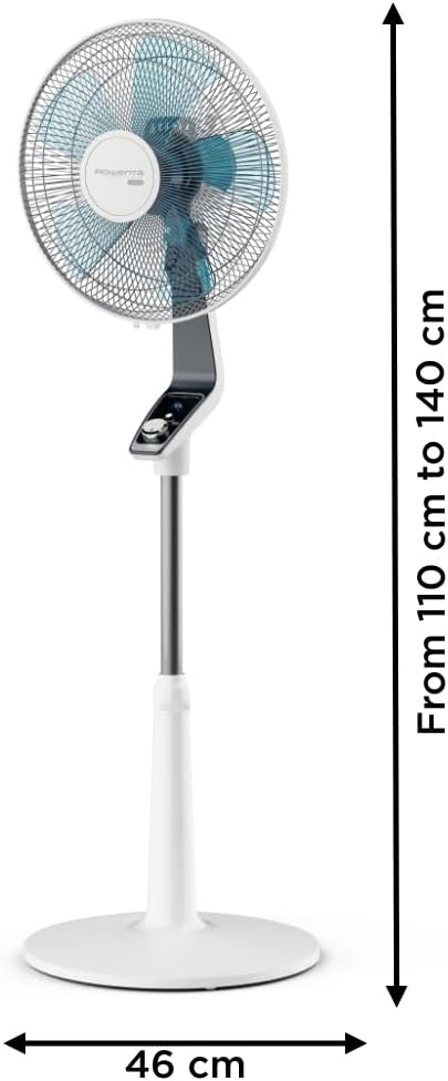 Rowenta Turbo Silence Ventilateur pied 40 cm, Puissant, Flux d’air 72 m3/min, 45 dB(A), Oscillation automatique, Orientation réglable, Grille ultra-sécurisée VU5640F2 (Lot de 2)