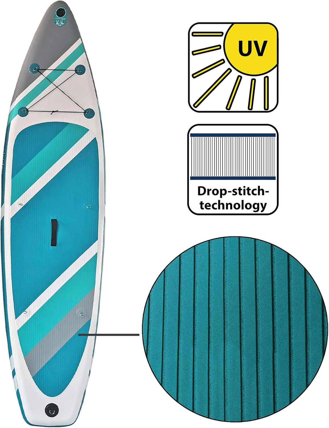 ALPIDEX - Stand Up Paddle Board 320x76x15 cm, gonflable, kit complet